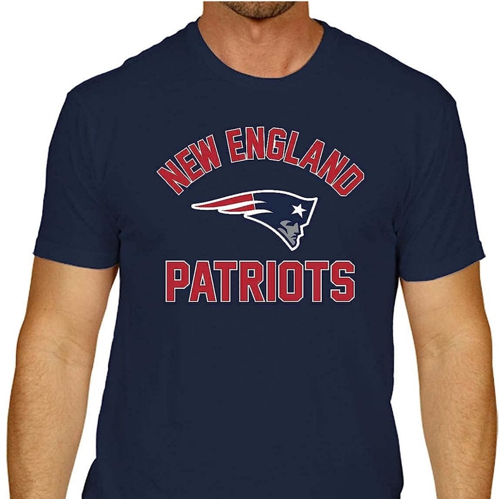 Fanatics New England Patriots Navy 100% Cotton Tee Size Large - Picture 1 of 6
